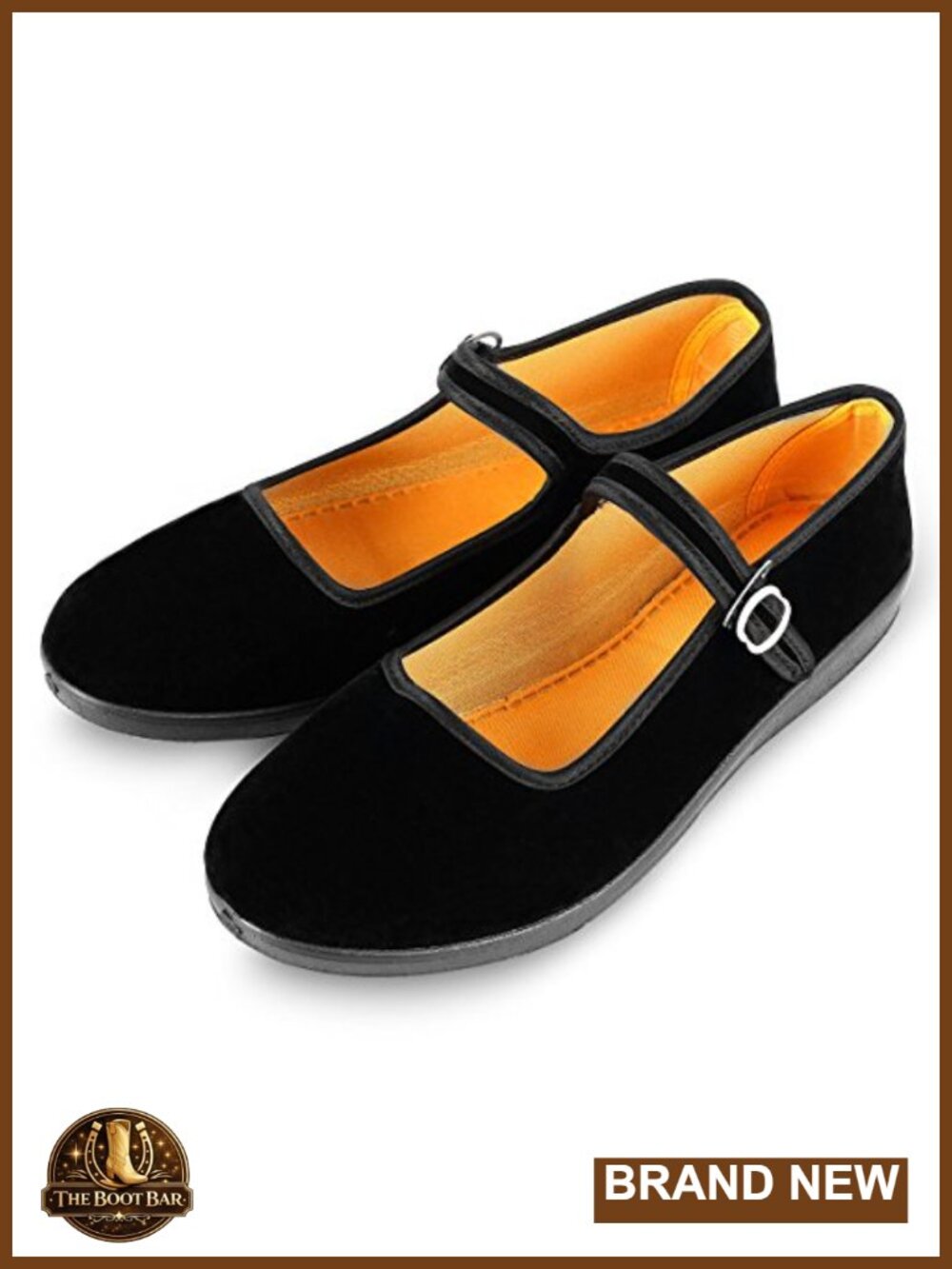 Velvet Mary Jane Flats Cotton Old Beijing Cloth Dance Yoga Shoes